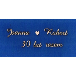 SKLEJKA #3mm Joanna Robert 30lat razem / Rocznica Ślubu /  7575